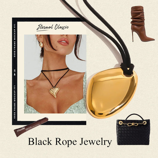 Waterproof Stainless Steel Micro Trend Cord Necklaces Women Statement Metal 18K Gold Plated Trendy 2024 Jewelry collares