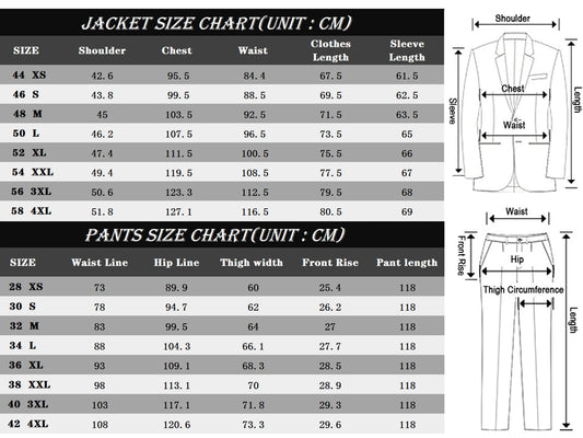 2026 New Fashion Men's Burgundy Blue 3-Piece Suit Long Blazer Vest Pants Set Set Slim Fit Formal Wedding Groom
