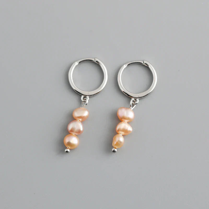 Real 925 Sterling Silver Natural Freshwater Baroque Pearl Stud Earrings for Women Bohemian Charming Jewelry Trend 2021