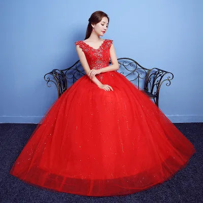 Gryffon Wedding Dress Sexy V-neck Lace Embroidery Court Train Ball Gown Princess Wedding Dresses Vestido De Noiva Plus Size