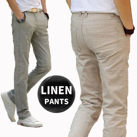 Summer Thin Men Linen Cotton Slacks Men's Trousers Business Casual Straight Men Long Suit Pants New High Quality Pontalon Homme