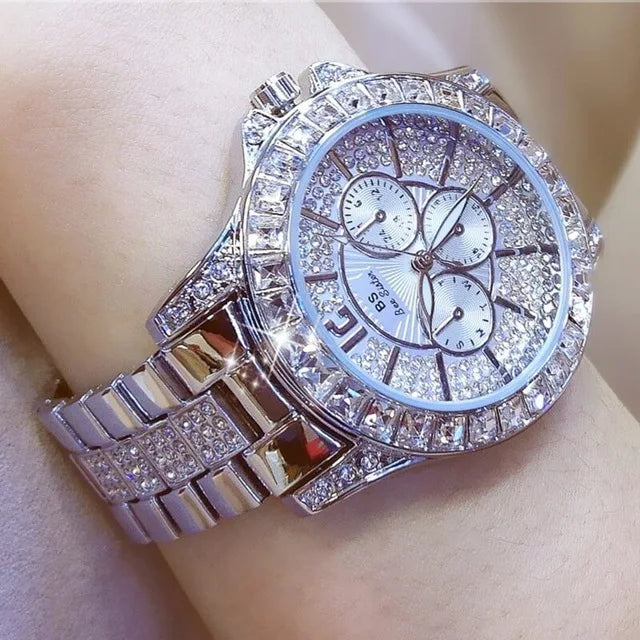 Women Watches Quartz Diamond Luxury Watch Fashion Top Brand Wristwatch Fashion Watch Ladies Crystal Jewelry Rose Gold Watch