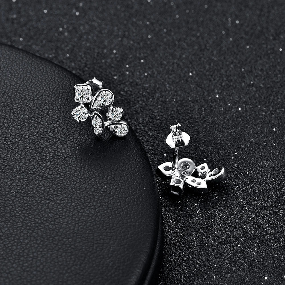 New Arrivals Moissanite Diamond 925 Sterling Silver Stud Earrings Passed Diamond Test Moissanite Fine Jewelry for Women Gift