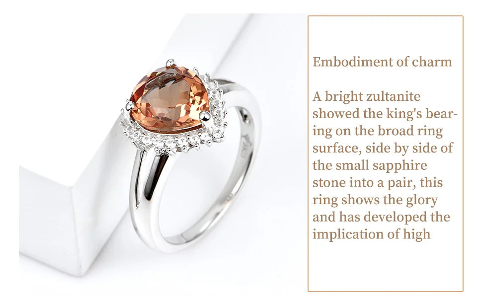 Diaspore изменение цвета Silver Rings for Women Wedding Silver Jewelrys 3 Carats Created Diaspore Color Change Fine Jewelry