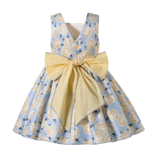 Mother Kids Baby Girls Summer Autumn Flower Bridesmaid Dresses for Children Princess Party Wedding Clothes 2368101214Y