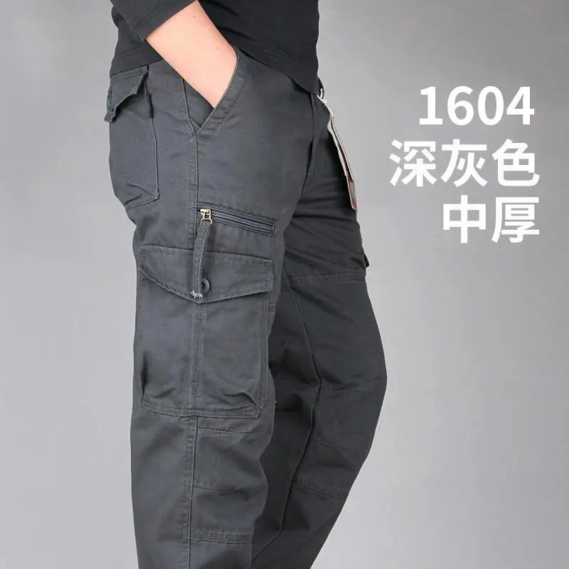 Big Size Men's Tactical Trousers Loose Casual Pants Running Overalls Men's Sweatpants Sports Hiking Outdoor Clothes Work Pants