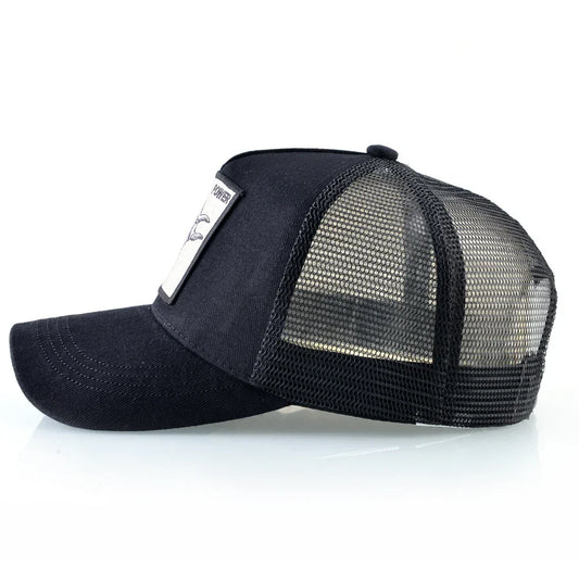 K Baseball Caps Men Snapback Hip Hop Trucker Cap With Embroidery Bull Patch Four Seasons Breathable Mesh Trucker Hat For Women