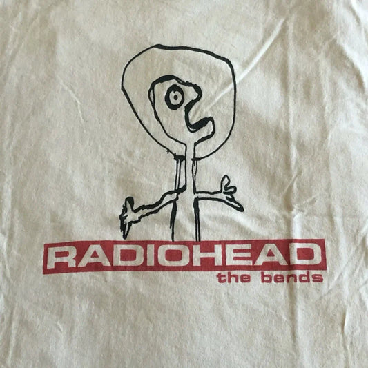 New Cotton Print Super Elastic Casual RADIOHEAD THE BENDS Vintage Unisex T-shirt Casual Print Round Neck Loose Oversize T-shirt