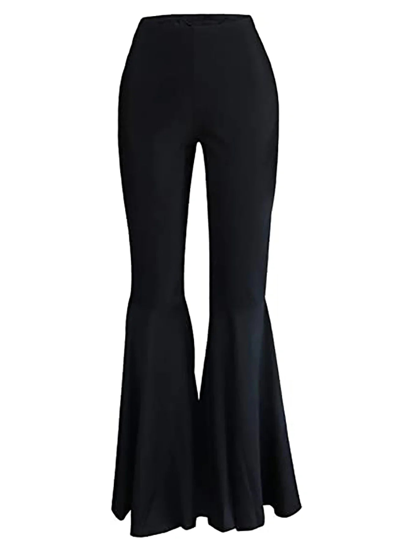 Knitted fabric solid color trousers