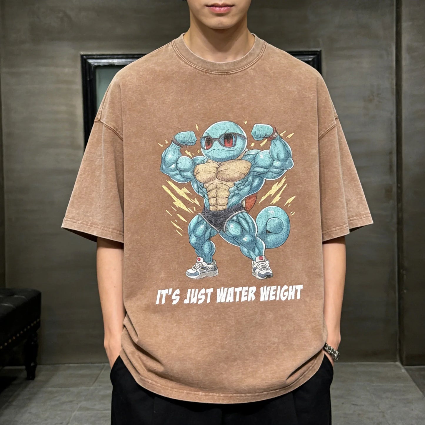 Vintage Washed Graphic T-Shirt Man Women Y2k Harajuku Gym Tee Short Sleeve Tee Casual Top Summer 2026 Unisex