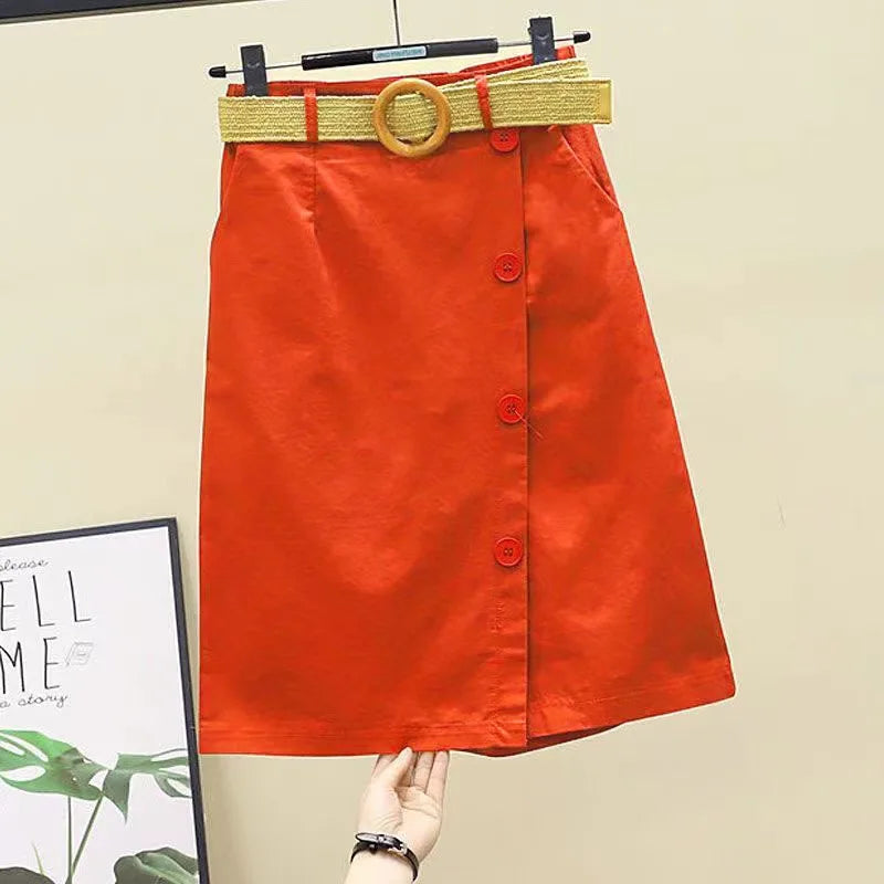 Pants Skirt for Women Shorts Summer Wide Leg Blue High Waist Straight-legged Pockets Woman Short Black Korean Fashion Culotte