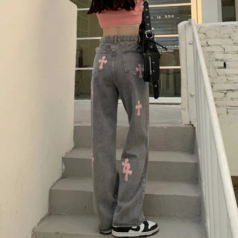 Denim Pant Women Jeans Vintage Straight Jeans