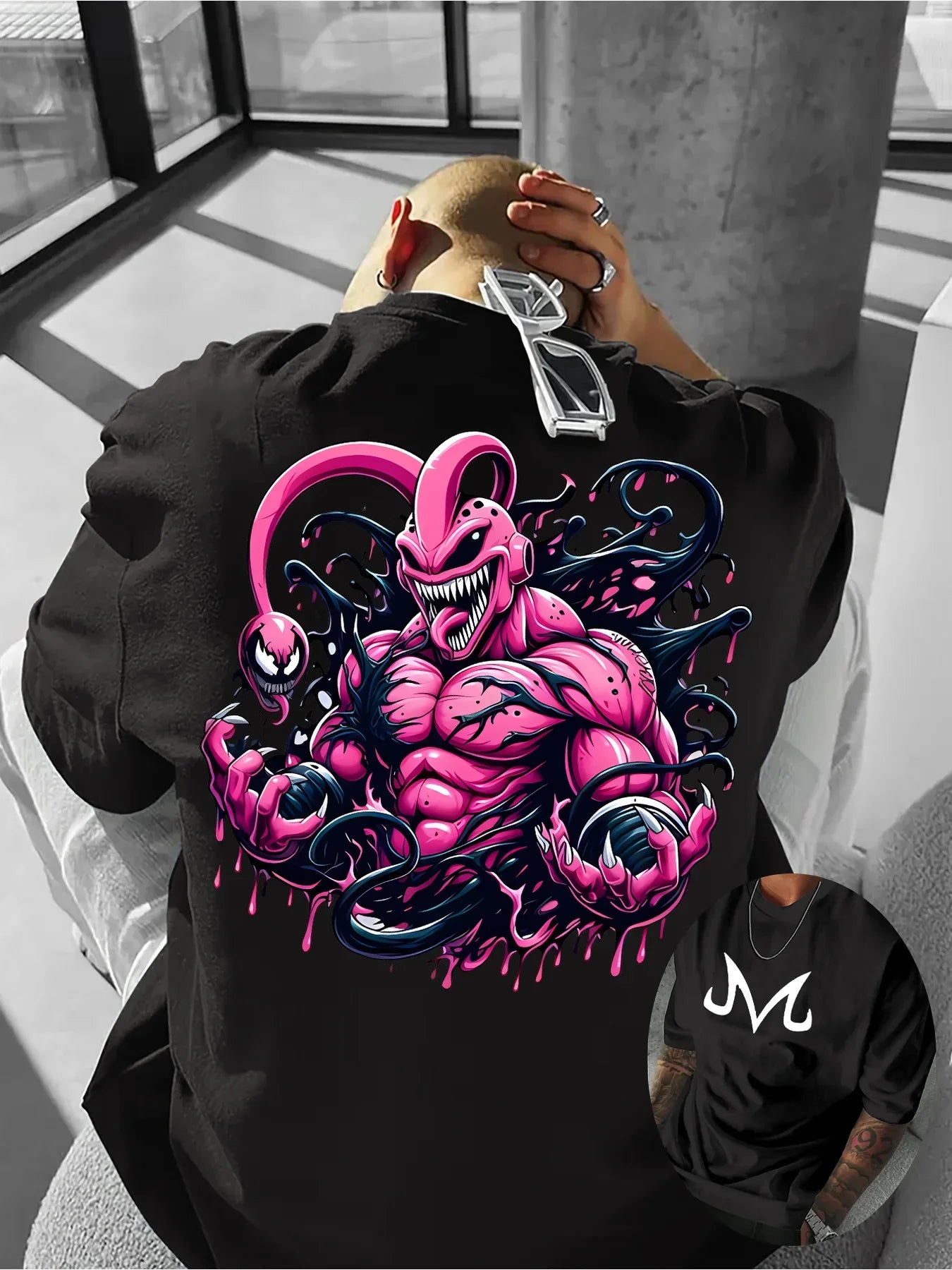 Dragon Ball Hot Blood Anime GOKU Majin Buu Impressão Periférica Verão Masculino e Feminino Camisetas Algodão Soltas Manga Curta