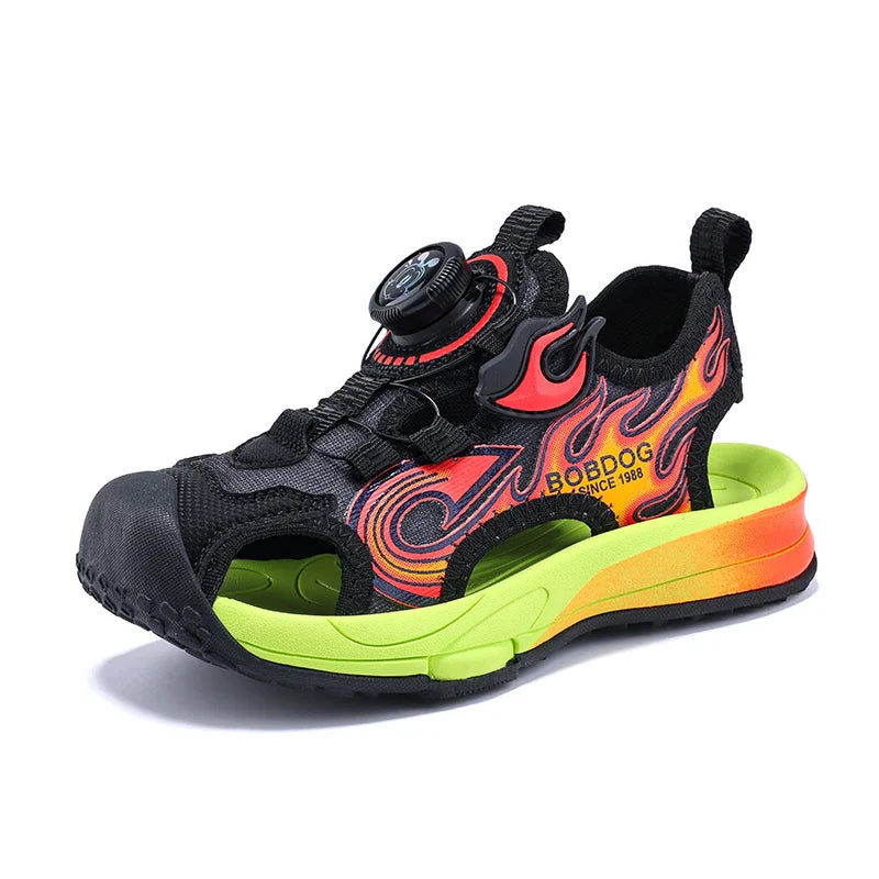 Children Sandals Lightweight Soft Sole Daily Wear Hollow Out Beach Shoes Anti Slip Wear-resistant Versatile Sports Leisure Shoes
