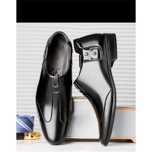 White Men'S Casual Loafers Stylish Men'S Comfortable Business Formal Spring Leather Men'S Loafers Metal Shoes British Luxury