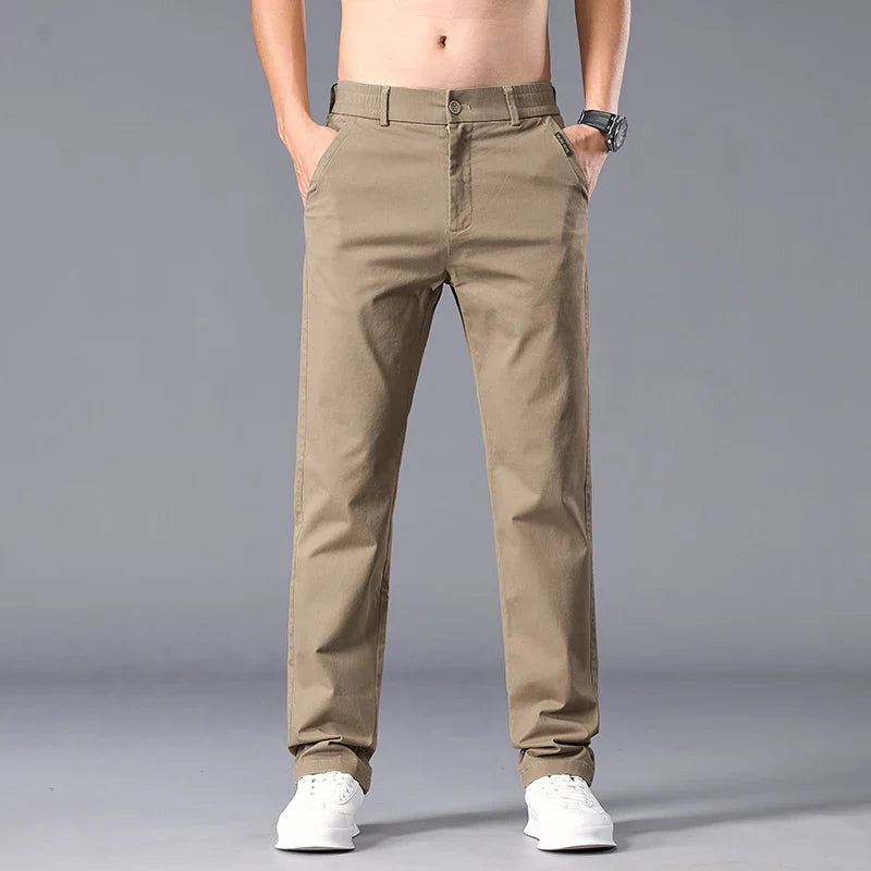 Brand Autumn New Stretch Men Casual Pants Straight Business Dress Formal Trousers Work Fashion Male Comfort Pants