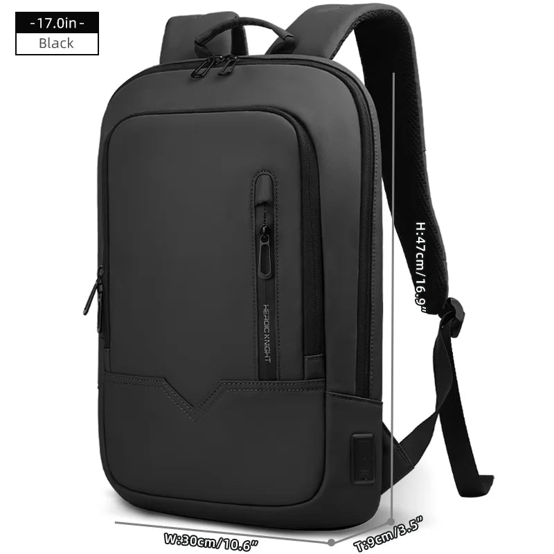 Thin Male Work Backpack Multifunctional Fashion 15.6 In Laptop Backpack Casual Waterproof Business Travel Daypack