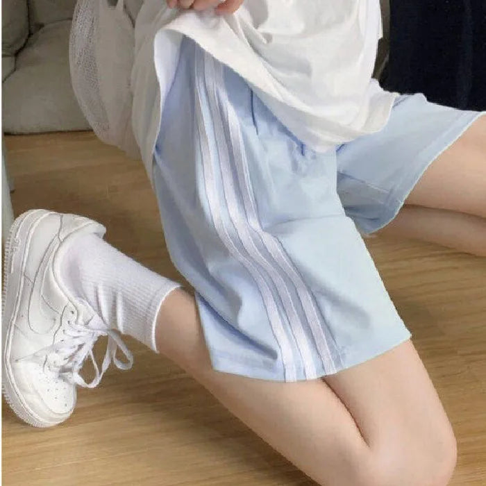 Cotton sports shorts women's summer and Korean version loose wide-footed five-point pants