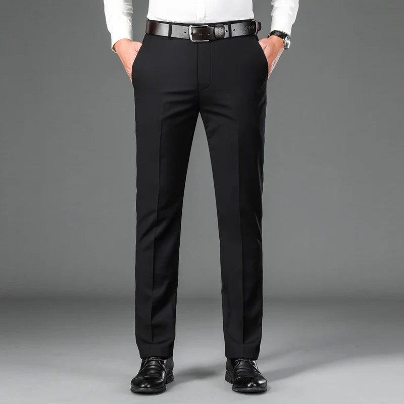 Spring Summer Suit Pants Men Smart Casual Solid Color Dress Pants Classic Straight Fashion Office Suit Trousers Mens Clothing
