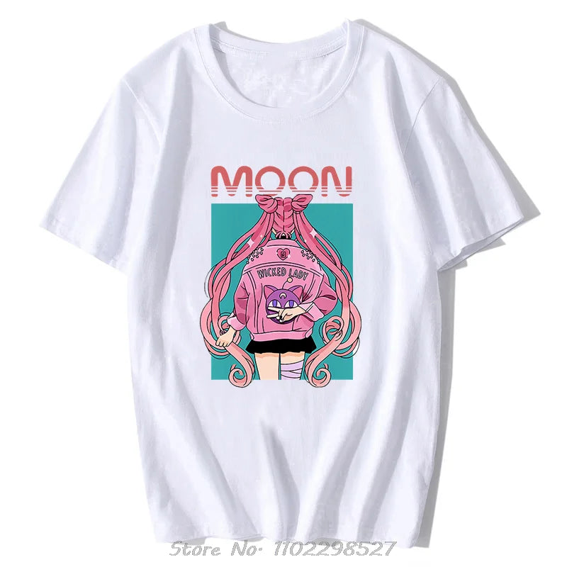 Anime Graphic T Shirts Men's Clothing Y2k Loose Casual Women's Short Sleeved Tee Tops Summer 2025 Unisex