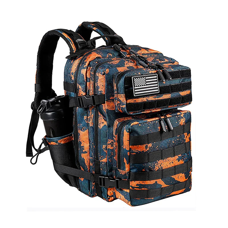35L Tactical Backpack Small Athlete Gym Bag for Men/Women Qutdoor Travel Hiking Molle Rucksack with Bottle Holder