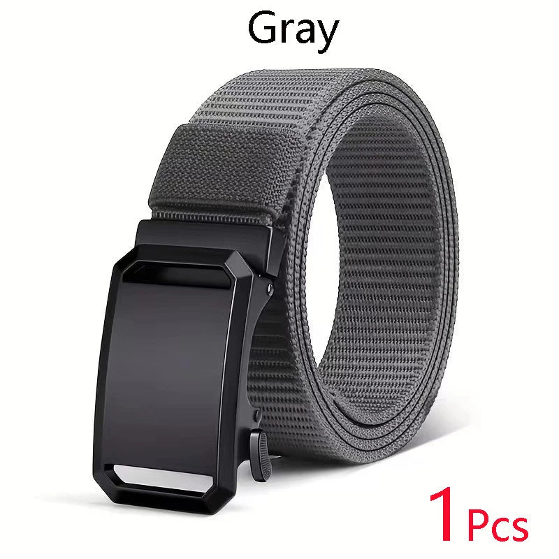 Newest Automatic Buckle Belt Canvas Tactical Waist Belt Durable Casual Outdoor Hunting Golf Adventure Training Pant Belt for Man