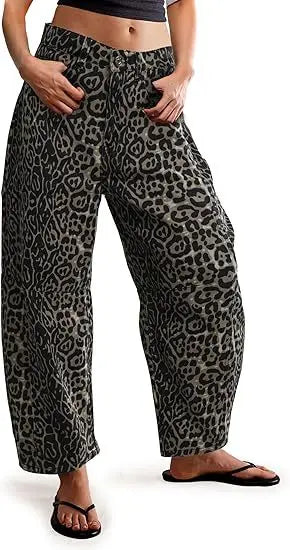 Casual Loose Mid-waist Cylindrical Women's Jeans