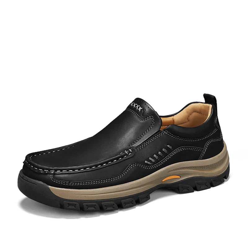 Men's Hand-Stitched Fashion Loafers, Solid Color Low-Top Casual Shoes, Simple Trendy Slip-On Sneakers, Men's Shoes for All Seasons, Daily Office Business Shoes, Large Size Men's Shoes