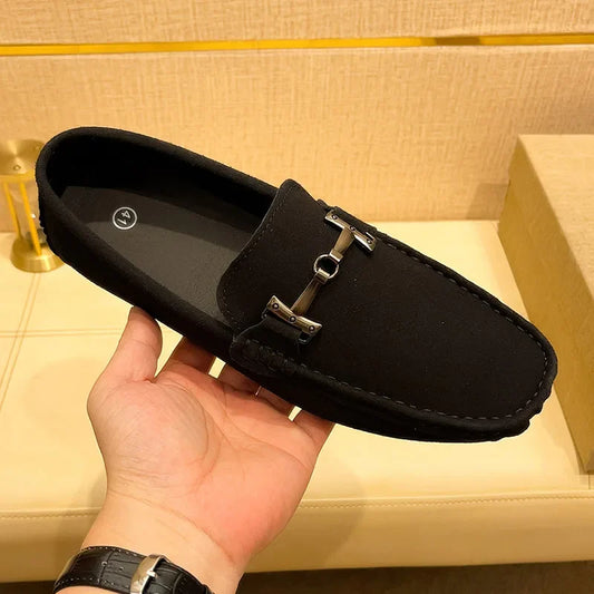 Suede Men Casual Shoes Lazy Shoes Male Breathable Slip-on Mens Driving Flat Shoes Comfortable Boat Shoe Loafers Moccasins