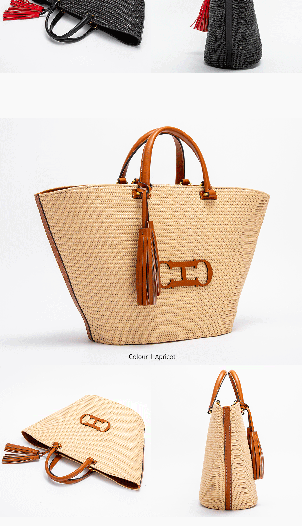 Women's Tote Bag 2024 New Vacation Beach Bag Beach Bag Handheld Shopping Bag