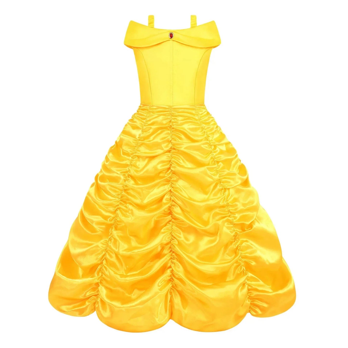 Belle Costume Girl Princess Yellow Dress Halloween Beauty and The Beast Costumes Girls Birthday Party Children Clothing Gown