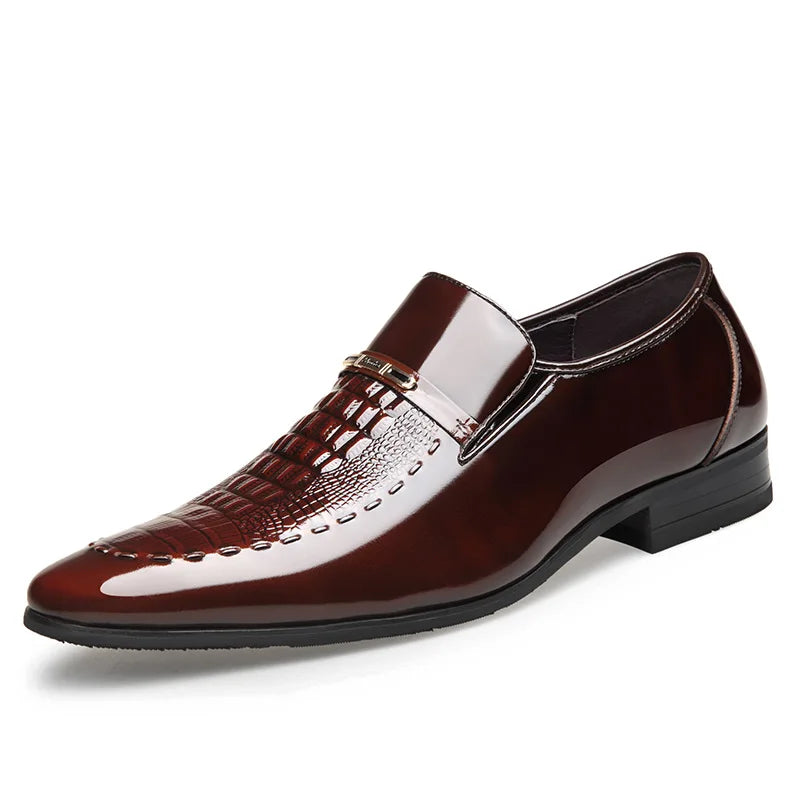 Sapatos Sociais Masculinos Clássicos De Couro De Crocodilo Tênis Casuais De Negócios Formais Tamanhos Grandes Sapatos Oxford Para Escritório Casamento Festa