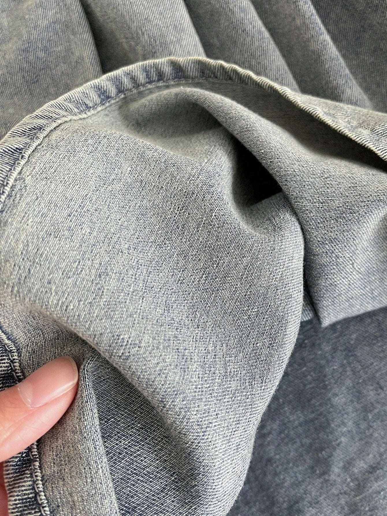 Girls Denim Dress Summer Korean Style Kids Puff Sleeve Jean Dress Light Blue Washed Soft Children Dresses Toddler Girl Clothing