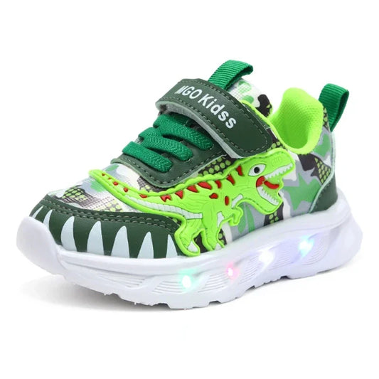 2026 New Boys Led Lighted Shoes Fashion Mickey Children's Casual Sneakers Kids Luminous Shoes Sport Shoes Lighted Shoes