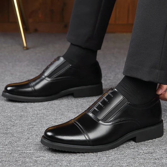 Men's casual leather shoes, business casual shoes, formal fashion, banquet flat shoes, size 50 men's shoes