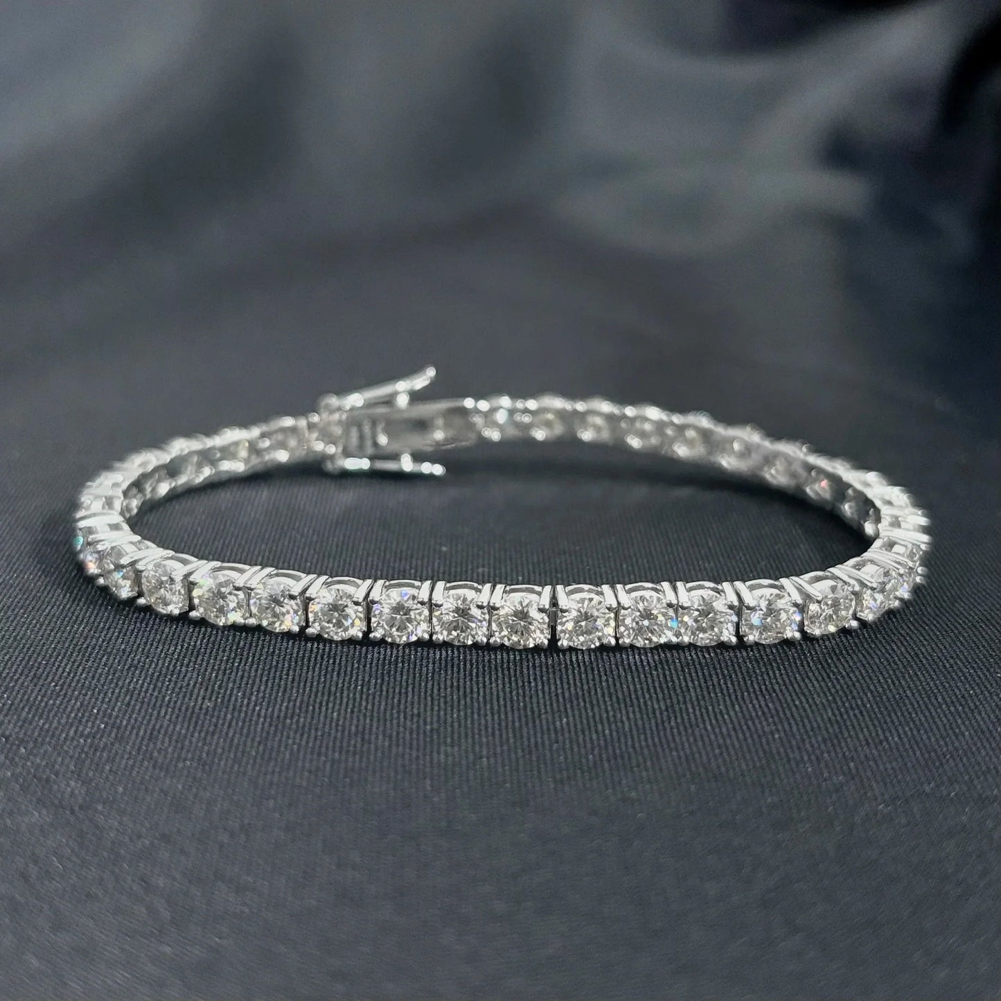 Full Moissanite Tennis Bracelet 925 Silver Plated 18k Gold for Women Man Wedding Party Fine Jewelry Can Pass Diamond Test