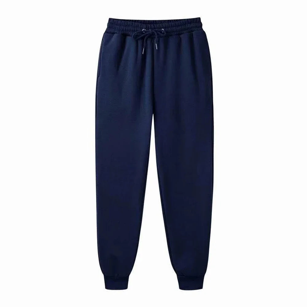 Men's Sweatpants Autumn and winter Fleece Pants Sport Long Pants Casual Drawstring Jogger Pants Pockets Keep warm Trousers