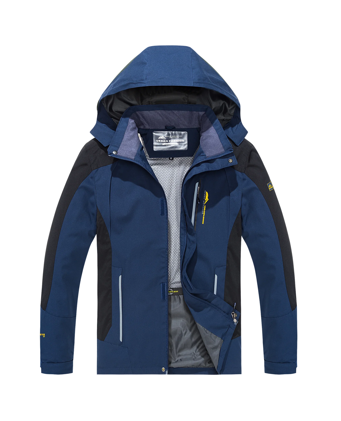 Jaqueta Masculina Impermeável de Caminhada Tamanho Grande Corta-Vento Quebra-Vento Acampamento Caça Corrida Trekking Pesca Casaco Masculino Exterior