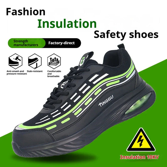New insulated 10KV anti-smash and anti-puncture labor protection shoes Lightweight and breathable safety protection work shoes