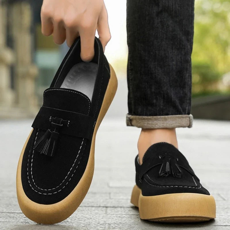 New autumn men's bean shoes British style loafers fashionable men's casual single shoes