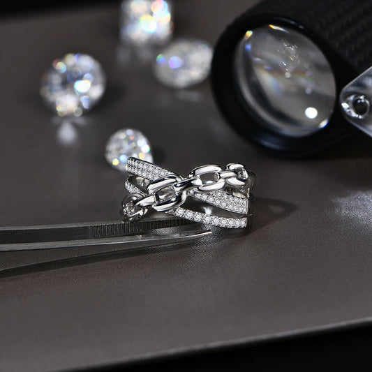 S925 Moissanite Rings for Women Sliver 18K Gold Plated D Color VVS1 Diamond Vintage Wedding Party Fine Jeweley Gift
