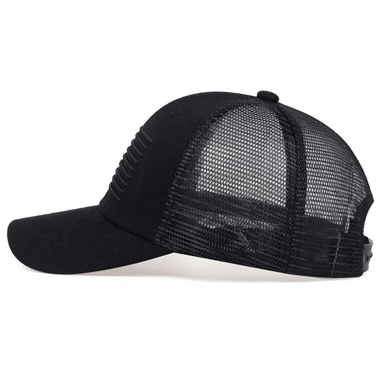 Fashion American Flag Embroidery Baseball Net Caps Spring and Summer Outdoor Adjustable Casual Hats Sunscreen Hat