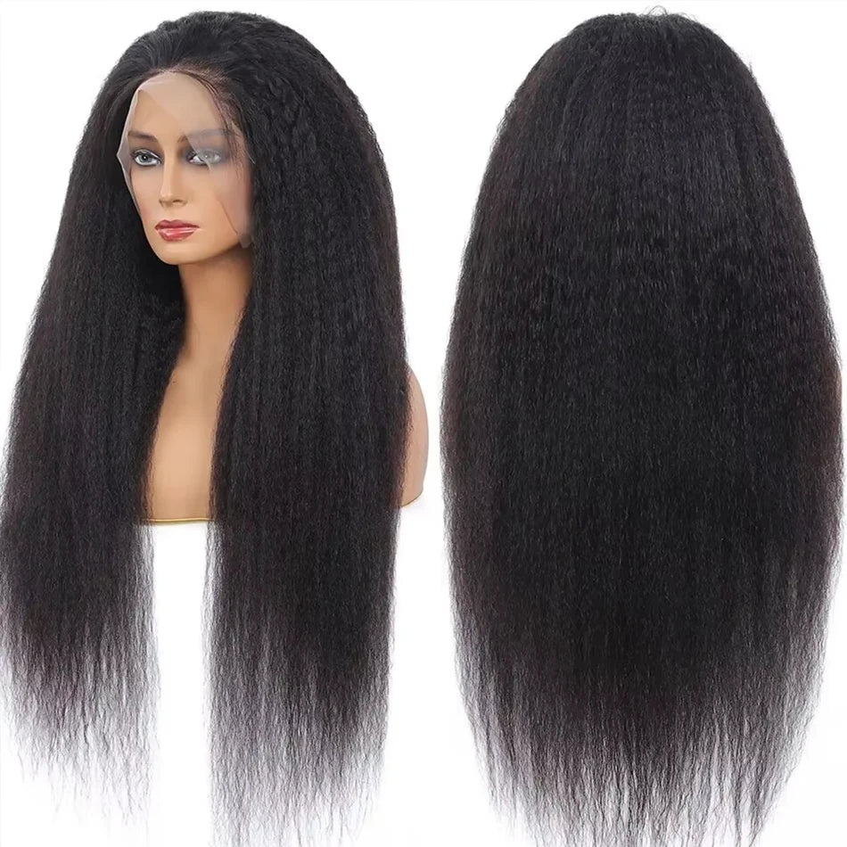 Straight Human Hair Wigs 13x4 5x5 HD Lace Front Human Hair Wigs Yaki Straight Frontal Lace Wig for Black Women Ready to Go