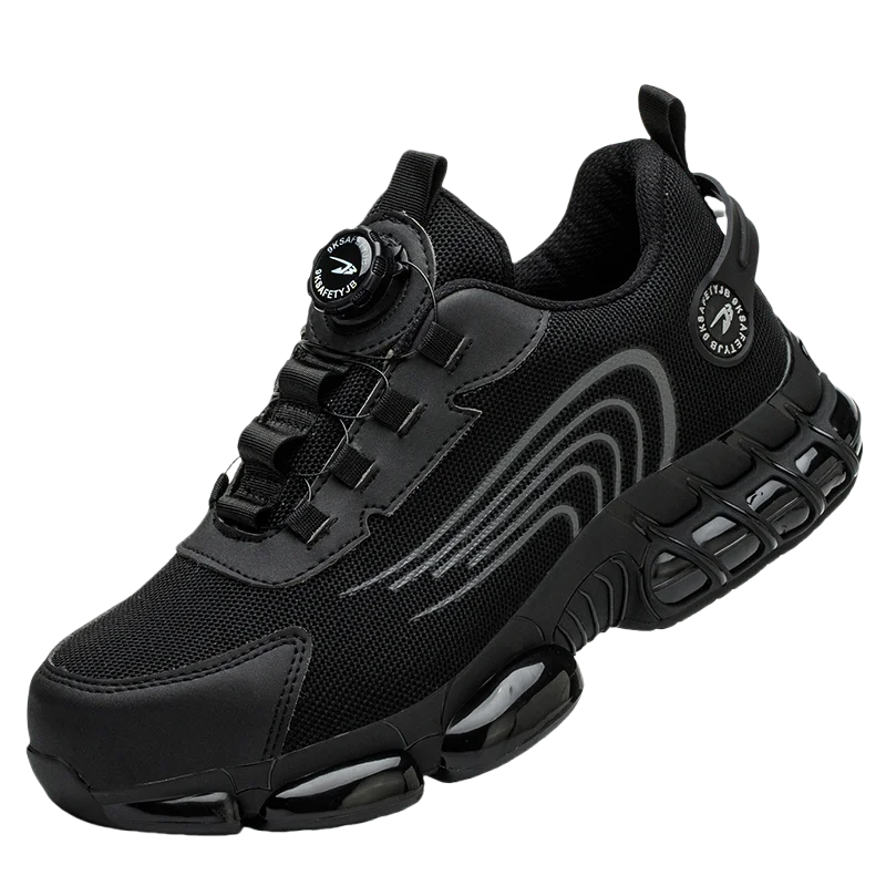 Light Breathable Sneaker Safety Shoes With Steel Toe Cap Anti-Piercing, Shock Absorbing Anti-Smash Design, Work Shoes for Men
