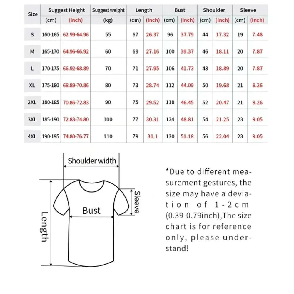Printed Men's and Women's T-shirts Casual Street Wear Anime Fans Must Have Comfortable Day Wear Tees