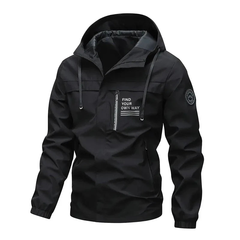 Solid Versatile Hiking Ventilation Coat Man New Fashion Windproof Coat Leisure Man Spring Autumn Outdoors Motion Jacke