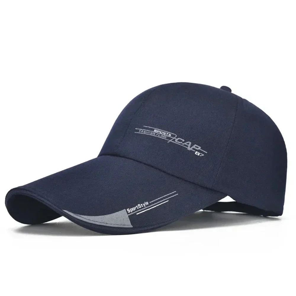 2025 Sports Cap Mens For Fish Outdoor Fashion Line Baseball Long Visor Brim Shade Snapback Sun Hat Bone Gorras