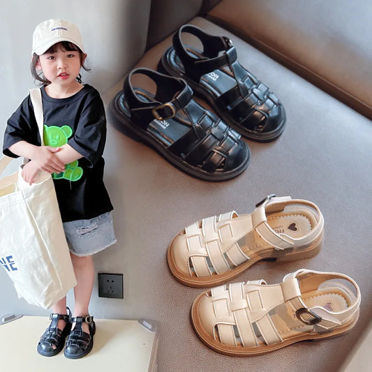 2025 New Summer Princess Sandals For Women's Kids Soft Sole Roma Single Shoes Children's Fashionable Outdoor Footwear