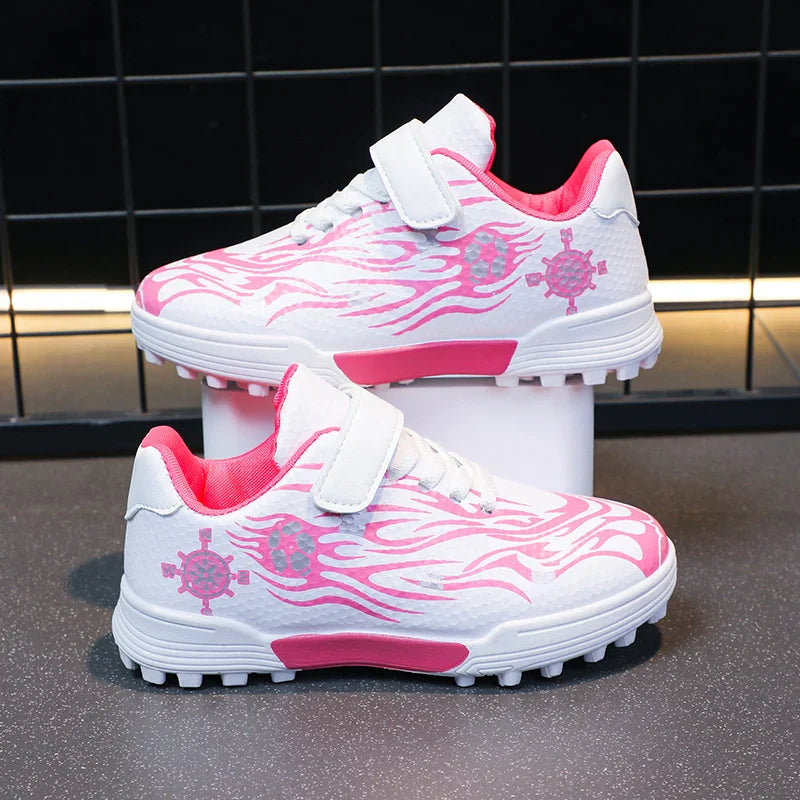Children Soccer Cleats Fashion Design Breathable Non-slippery Soccer Shoes for Boys and Girls