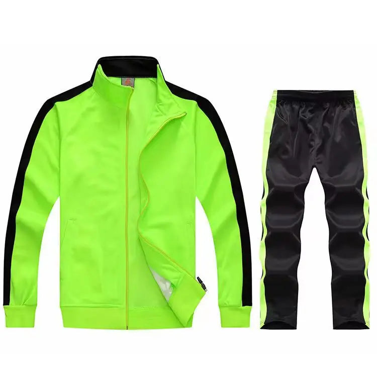 2Pcs Set Men's Sweatsuit Sportswear Tracksuit Men Jacket and Pants Sets Training Suit Autumn Winter Spring Sporting Track Suit